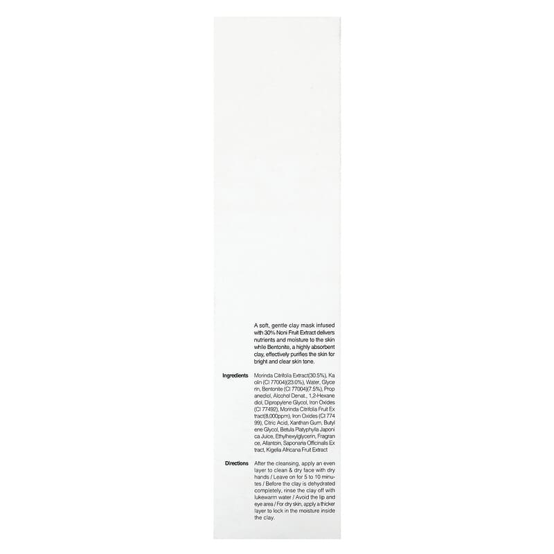 Celimax, Masque de beauté à l'argile et au noni, 120 g