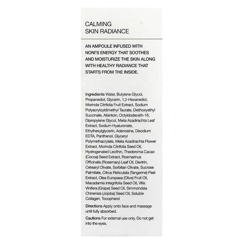 Celimax, Ampoule de noni, Calme + Éclat, 30 ml