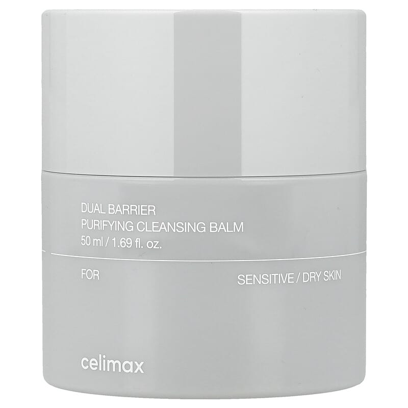 Celimax, Baume nettoyant et purifiant à double barrière, Pour peaux sensibles/sèches, 50 ml