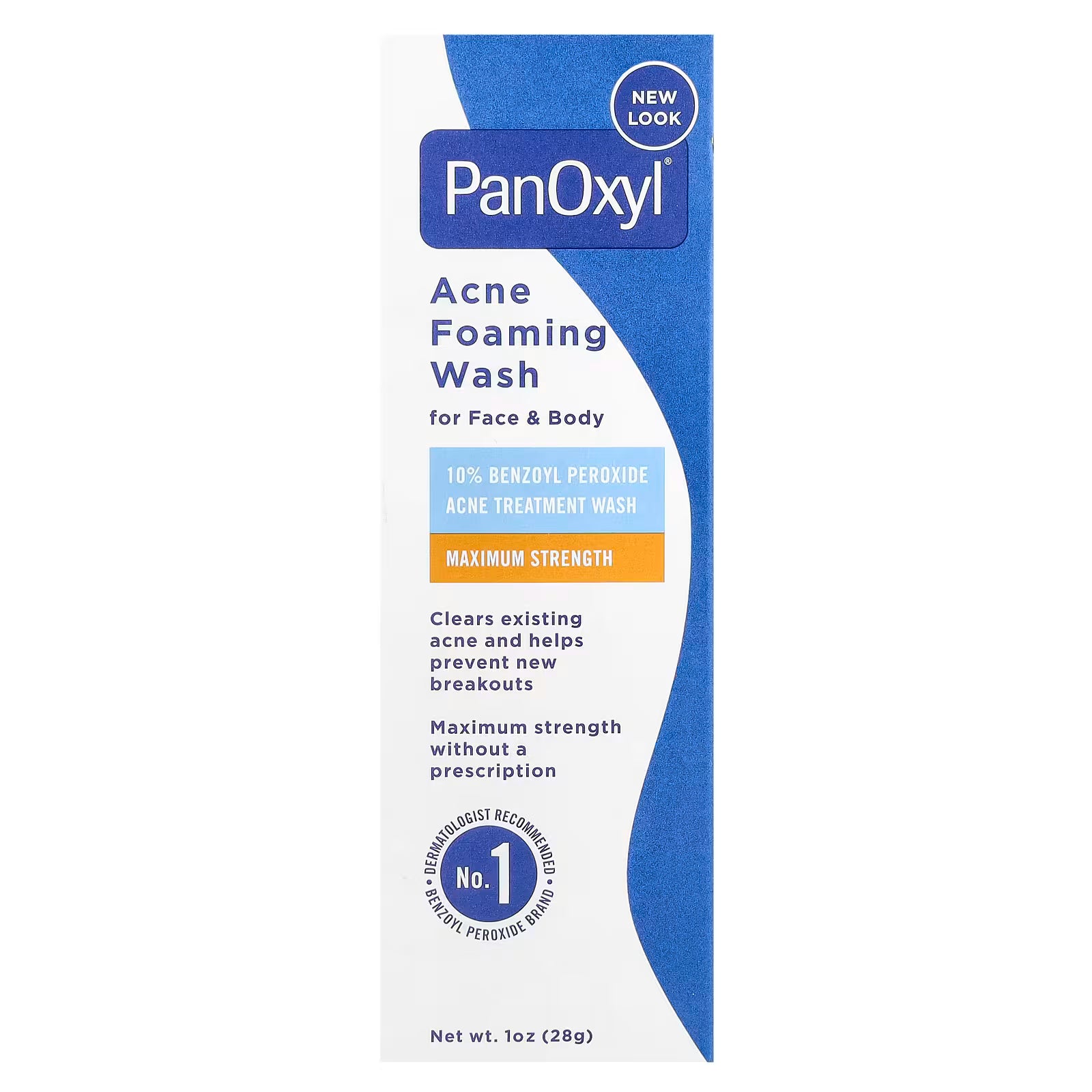 PanOxyl Nettoyant moussant pour le visage et le corps 28 g