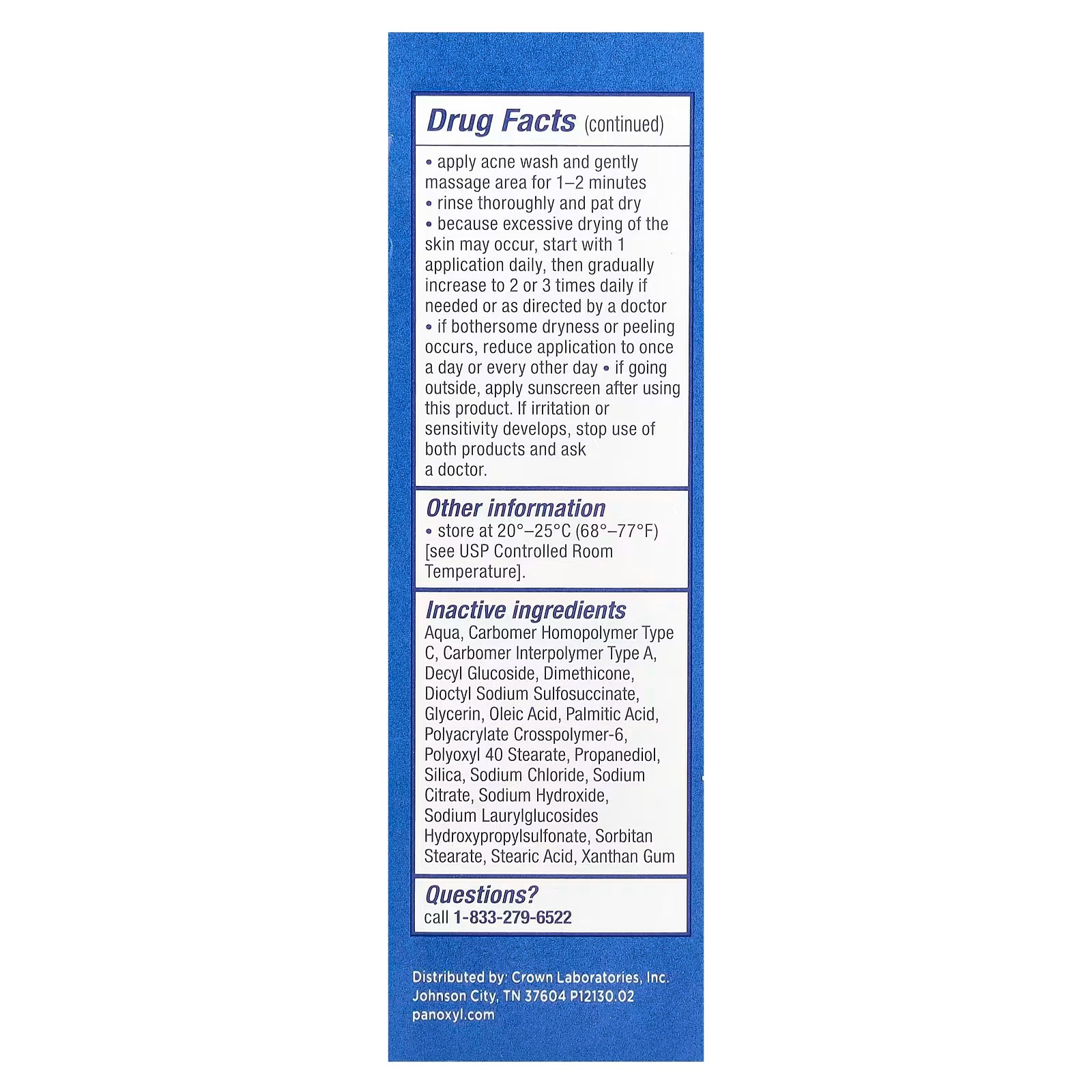 PanOxyl Nettoyant moussant pour le visage et le corps 28 g