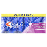 Crest, 3D White Advanced, Dentifrice anticaries au fluorure, Menthe éclatante, Lot de 2, 93 g pièce