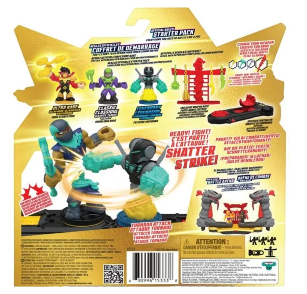 Starter Pack Ninja Fury Akedo – Coffret de démarrage avec figurine et accessoires | Moose Toys