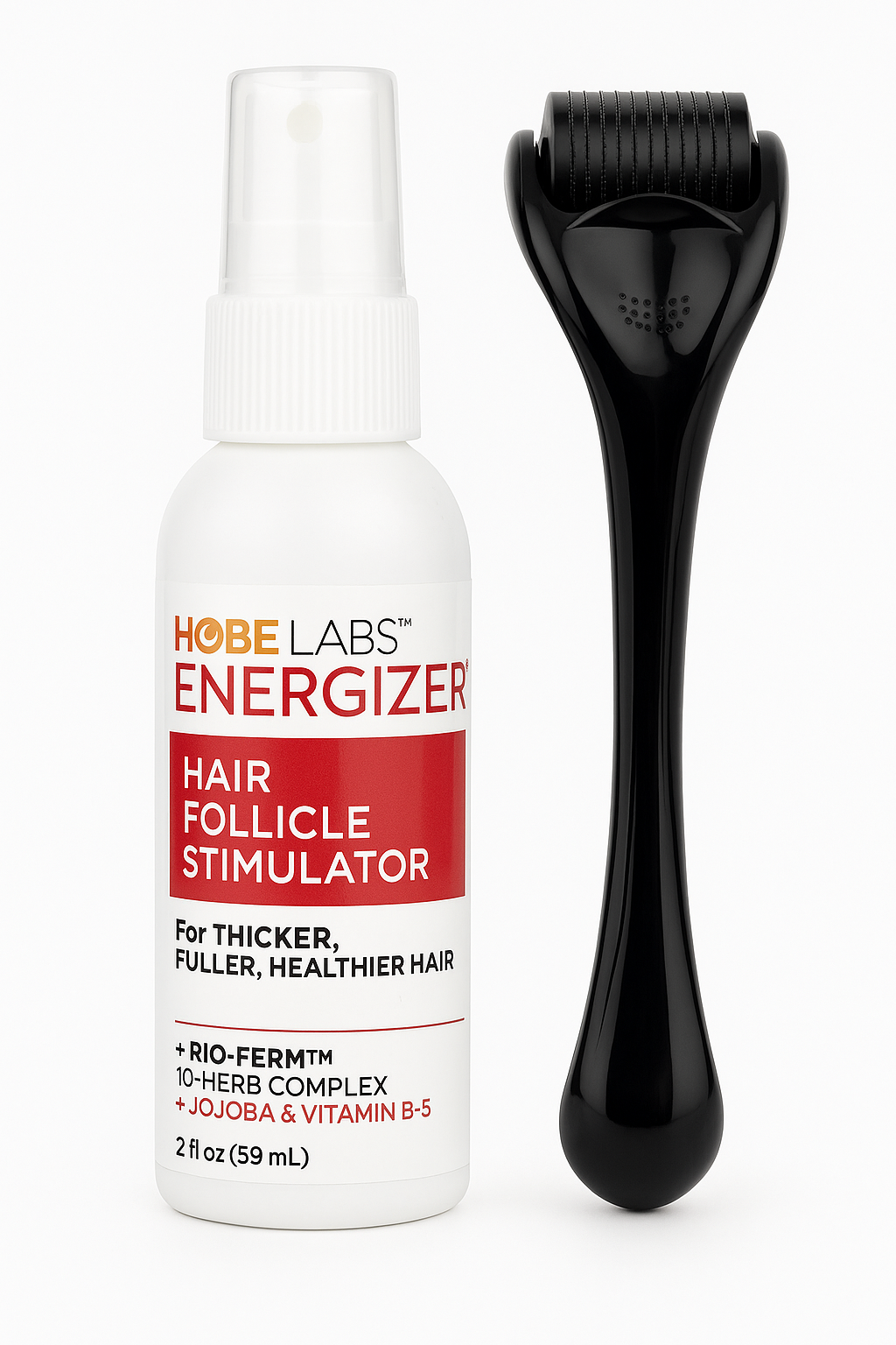 Spray Repousse rapide des cheveux homme Femme, 1 bouteilles 60ml + Dermaroller professionnel