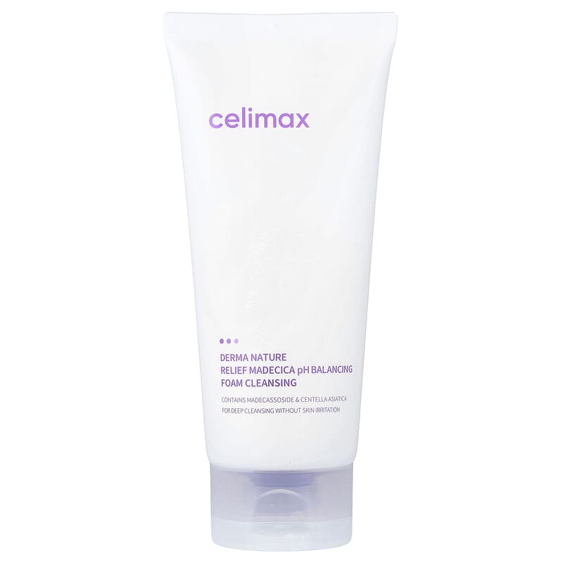 Celimax, Derma Nature Relief Madecica Mousse nettoyante équilibrante au pH, 150 ml