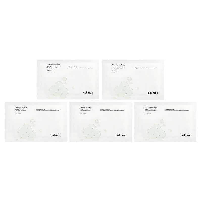 Celimax, Masque de beauté au cica, 5 masques, 27 ml pièce